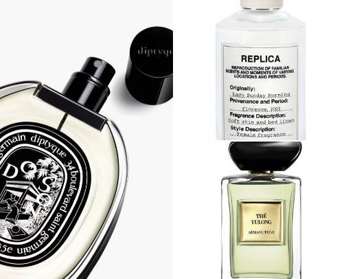 Frugal chic perfumes cover photo collage