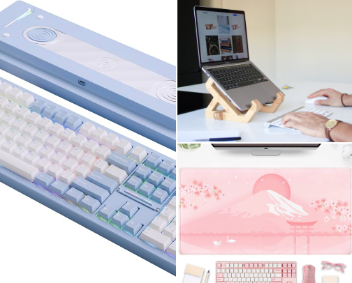 💻 TRANSFORM YOUR WORKSPACE: Aesthetic Study & Desk Setup Essentials! 💻 cover photo collage