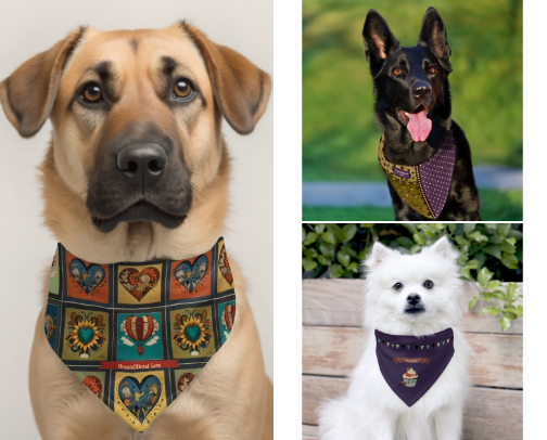 Pet Dog & Cat Bandanas cover photo collage