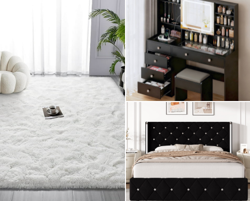 Red & Black Girly Room Decor Ideas for a Bold Aesthetic #Walmartpartner cover photo collage