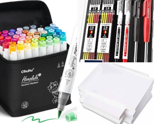Art supplies for kids/teens cover photo collage
