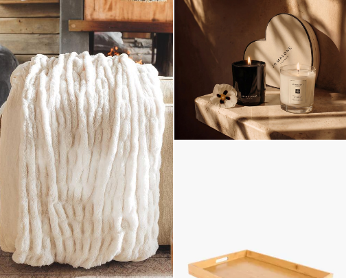 Cozy aesthetic home finds cover photo collage