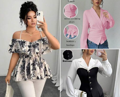 Women's Top: For Formal, Casual, And Office Wear cover photo collage