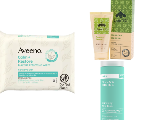 Rosacea Skin Care Routine cover photo collage