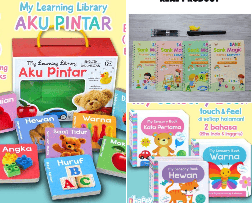 Buku anak-anak cover photo collage