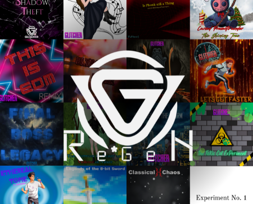 GLITCHER Re*GeN Tracks cover photo collage