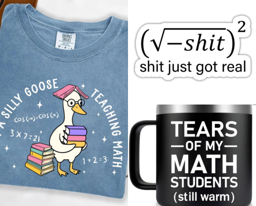 Gifts for Math Teachers! Shop for math teacher gifts, math notebooks, math tote bags, and math shirts. Find equation notebooks, shoes and math mugs. cover photo collage
