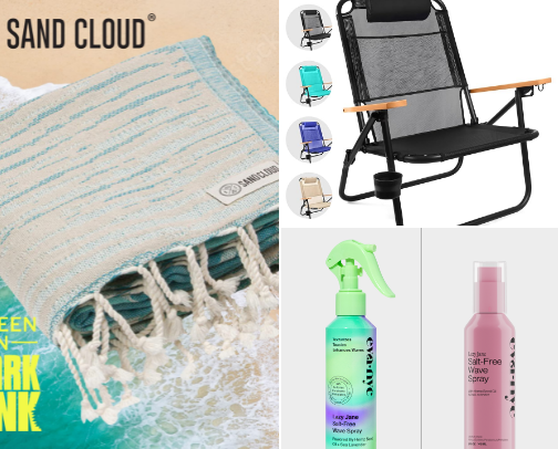 Beach day essentials…packed in the bag and on the skin! cover photo collage