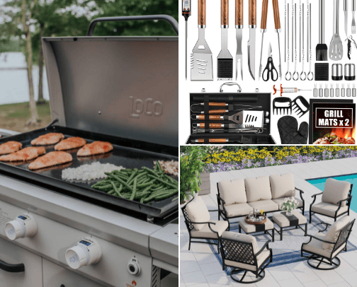 Outdoor patio cover photo collage