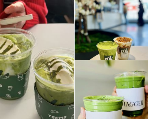 My top matcha faves! 🍵🍓 cover photo collage