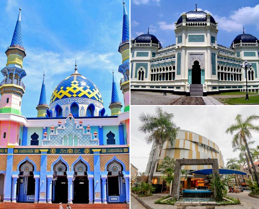 mosques in Indonesia cover photo collage