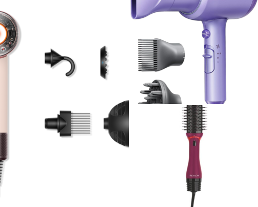 salon blowout at home: tools & products cover photo collage