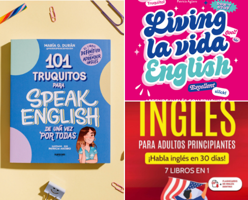 Download - Guia complementaria para 101 truquitos para speak English de una vez por todas [101 Tricks to Speak English Once and for All]: El libro definitivo para aprender ingles [The Definitive Book to Learn English] cover photo collage