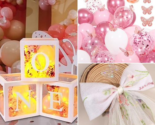 🧚 Fairy First Birthday 🎂 cover photo collage