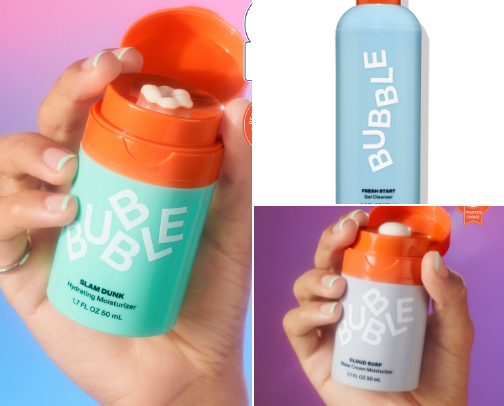 bubble products cover photo collage