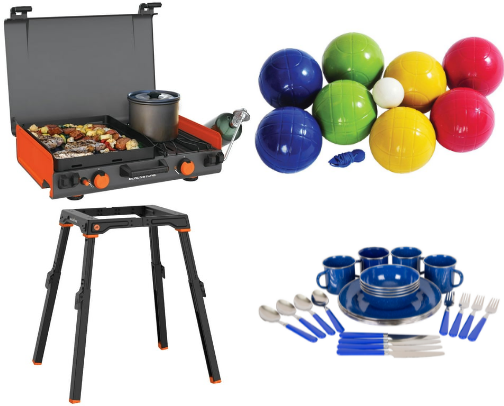 Camping Essentials: Portable Kitchen Gear, Dog-Friendly Must-Haves & Smart Outdoor Supplies cover photo collage