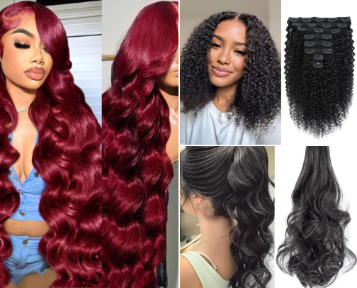Best Human Hair Wigs & Extensions cover photo collage