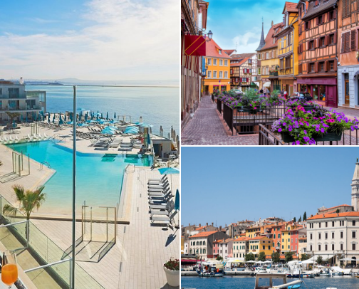 🌿 Peaceful Escapes: Beaches, Dreamy Cities & Hidden Towns cover photo collage
