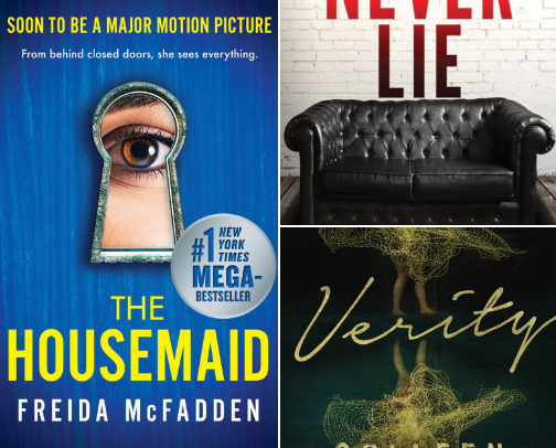 Thriller/mystery books that kept me on my toes cover photo collage