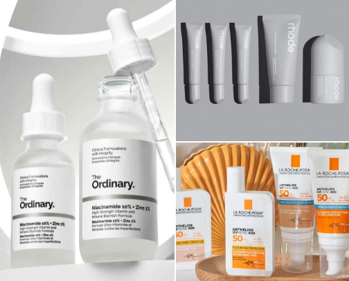 favorite skin care products cover photo collage