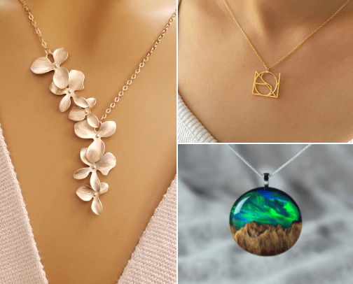 Necklaces cover photo collage