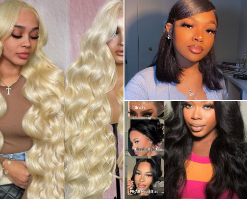 Amazon wig links cover photo collage