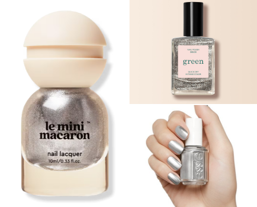 My favorite silver nail polish cover photo collage