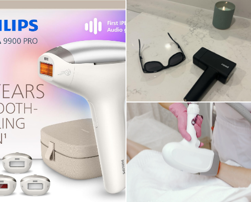 Hair Removal Device for Long-Lasting Smooth Ski cover photo collage