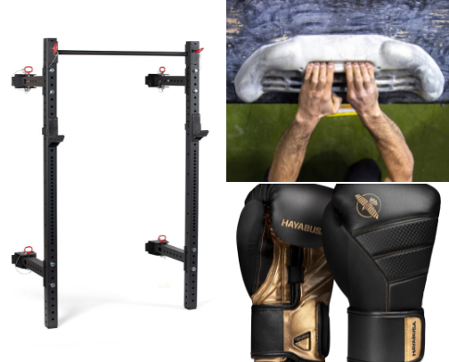Home gym equipment recommended by a stay at home dad cover photo collage