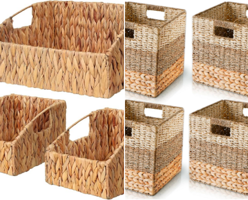 Handwoven Wicker Bins & Baskets | Stylish Storage Solutions 🤎💛🤎 cover photo collage