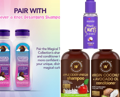 Haircare for curly hair cover photo collage