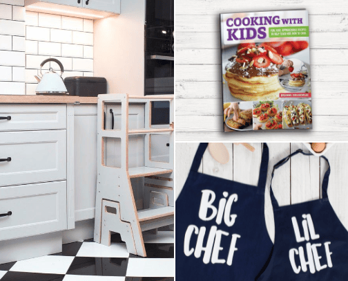 Cooking with kids cover photo collage
