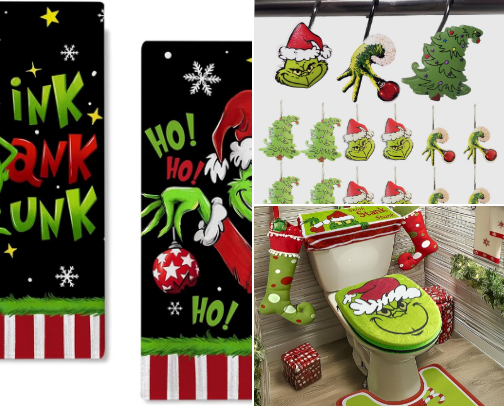 Grinchmas bathroom! cover photo collage