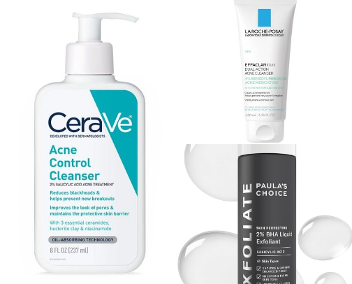 Skincare Products for Acne-Prone and Oily Skin cover photo collage