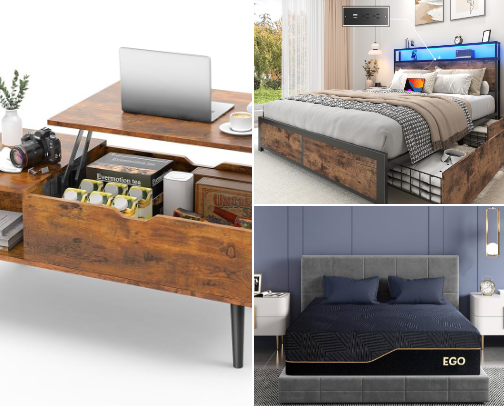 New home furniture on a budget cover photo collage