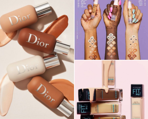 Powder and concelear cover photo collage