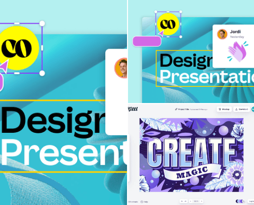 Online digital work tools cover photo collage