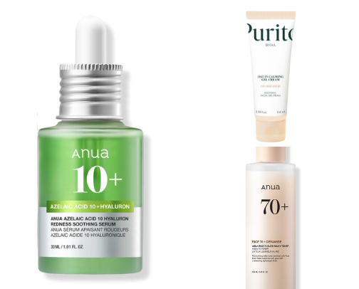 K-beauty product to get glass skin ✨ cover photo collage