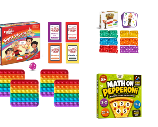 Hands-On Math & Games That Make Learning Stick cover photo collage