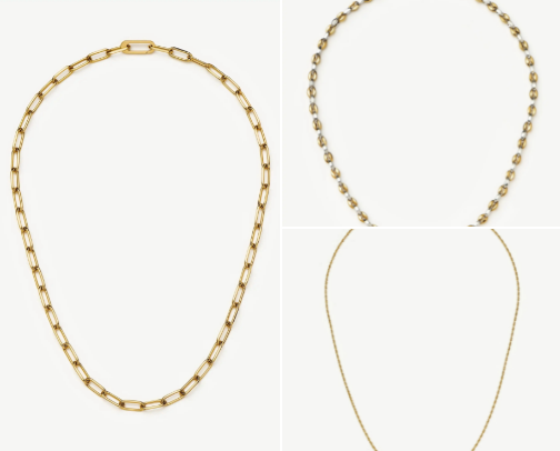 Everyday Gold Jewelry Worth Buying: Necklaces, Hoops and Bracelets cover photo collage