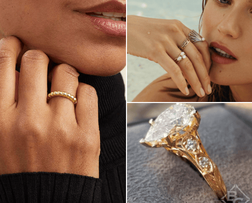 Engagement rings cover photo collage