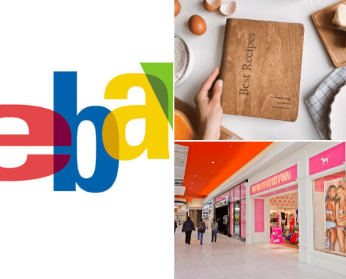 Online Shopping cover photo collage
