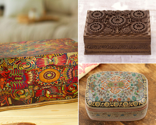 Handmade jewellery boxes so beautiful, I can’t stop admiring them.😍 cover photo collage