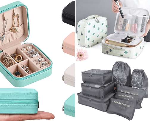 organizers (makeup,jewerly home, kitchen, bathroom,travel...) cover photo collage