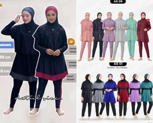 "Stylish and Modest: Discover the Latest in Muslimah Swimwear" cover photo collage