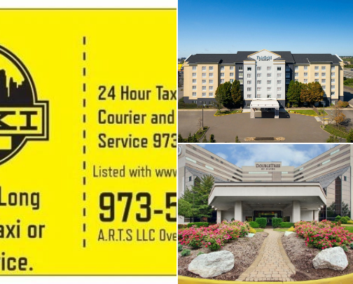 Best Hotels Near Newark Airport (EWR) Elizabeth NJ + Reliable Taxi & Car Rentals 2026 Guide cover photo collage