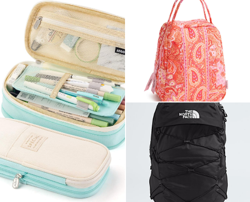 school supplies cover photo collage
