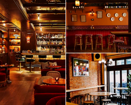 chic cocktail lounges cover photo collage