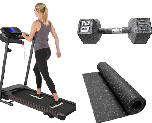 Gym equipment cover photo collage