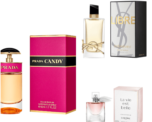 Sexy parfumes cover photo collage